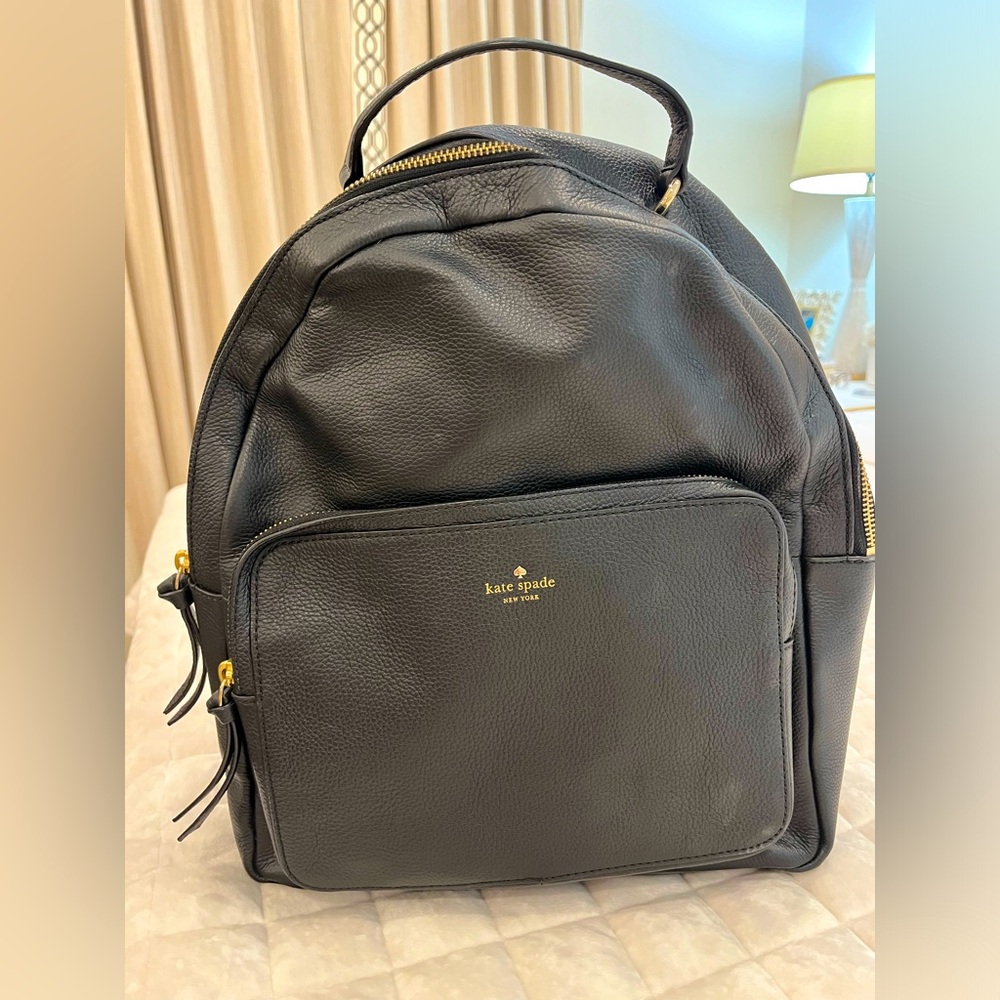 Kate Spade, Backpack purse, black. 15”h, 13”w, Only used once. Good for travel!